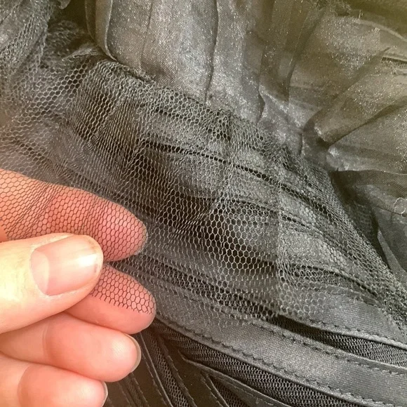 Gracia Wednesday Black Bandage Style Tulle One Shoulder Cocktail Formal Dress L - Picture 8 of 16